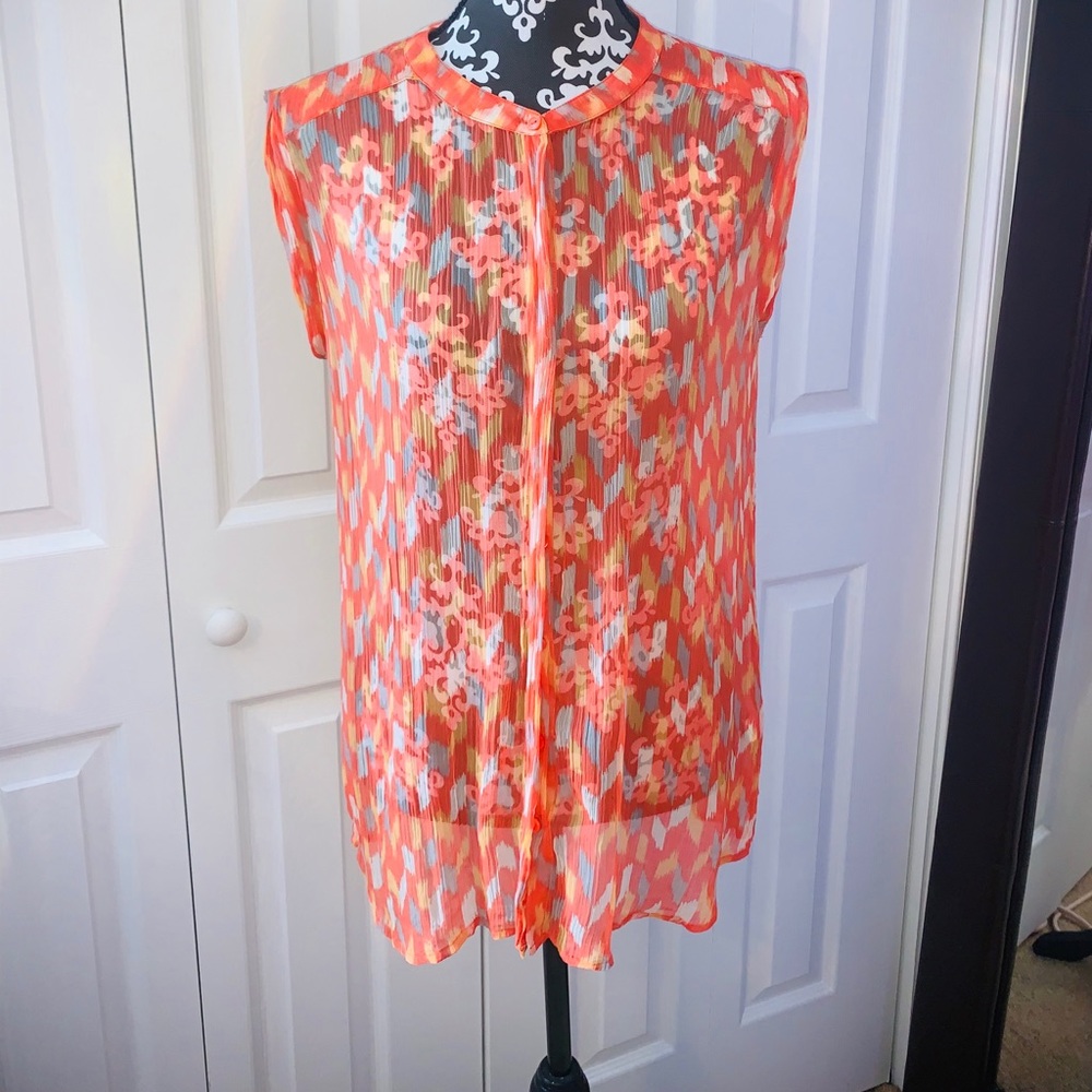 4/$30 Lucky Brand Multi Colored Top